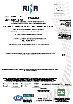 Certificato UNI EN ISO 9001:2015
