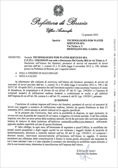 Prefettura di Brescia - Iscrizione elenco fornitori