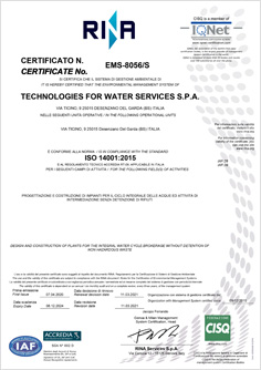 Certificato UNI EN ISO 14001:2015