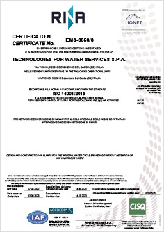 Certificato UNI EN ISO 14001:2015